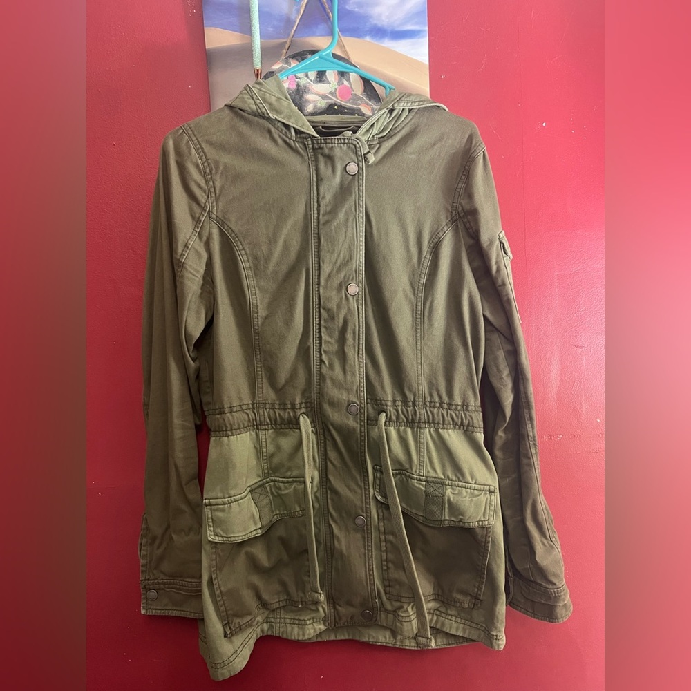 Hollister Olive Green Hooded Woman’s Jacket